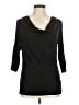 Deletta Black 3/4 Sleeve Top Size M - photo 1