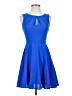 Express 100% Polyester Solid Blue Cocktail Dress Size 0 - photo 1