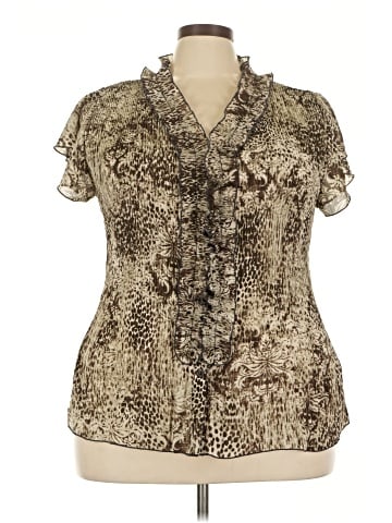 Signature by Larry Levine Short Sleeve Blouse (view 1)