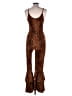 It's Animal Print Brown Jumpsuit Size M - photo 2