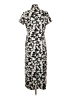 Liz Baker 100% Polyester Print Gray Casual Dress Size 10 (petite) - photo 2
