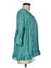 Tantrums 100% Rayon Teal 3/4 Sleeve Blouse Size M - photo 4