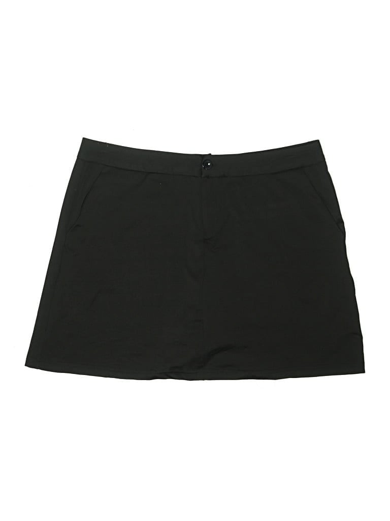 Pre-owned Top It Off Casual Skirt Black Solid Pattern Bottoms