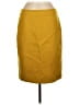 J.Crew 100% Wool Solid Yellow Wool Skirt Size 8 - photo 1