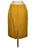 J.Crew 100% Wool Solid Yellow Wool Skirt Size 8 - photo 2