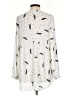 DR2 100% Polyester Print Ivory Long Sleeve Blouse Size S - photo 2