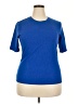 Simply Vera Vera Wang Blue Short Sleeve Top Size XXL - photo 1