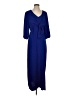 Connected Apparel 100% Polyester Blue Casual Dress Size 4 - photo 1