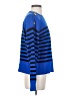 Joan Vass 100% Cotton Stripes Blue Pullover Sweater Size 10 (2) - photo 4