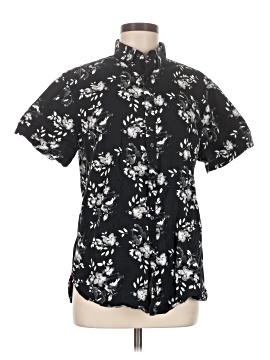 Denim & Flower Short Sleeve Button Down Shirt
