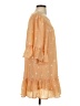 Entro 100% Polyester Stars Orange Casual Dress Size S - photo 4