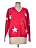 Calligraphie Stars Red Pullover Sweater Size M - photo 1