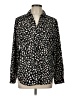 T Tahari 100% Polyester Animal Print Black Long Sleeve Blouse Size L - photo 1