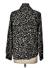 T Tahari 100% Polyester Animal Print Black Long Sleeve Blouse Size L - photo 2