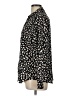 T Tahari 100% Polyester Animal Print Black Long Sleeve Blouse Size L - photo 5