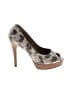Cole Haan Animal Print Gray Tan Heels Size 6 1/2 - photo 1