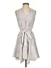 Halston Heritage 100% Polyester Gray Casual Dress Size 2 - photo 1