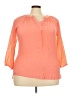 Cocomo Color Block Orange 3/4 Sleeve Blouse Size 3X - photo 1