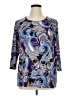 ANNTHONY 100% Polyester Paisley Purple 3/4 Sleeve Blouse Size XL - photo 1
