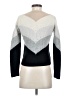 Autumn Cashmere 100% Cashmere Chevron-herringbone Silver Cashmere Pullover Sweater Size XS - photo 2