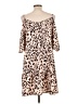 C.O.Z.Y Animal Print Tan Casual Dress Size 8 - photo 2