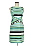 I.N. Studio Stripes Green Casual Dress Size 8 (petite) - photo 1