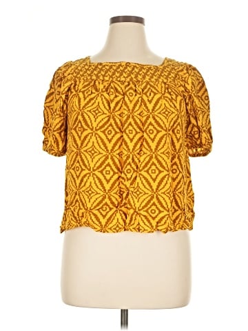 Rose + Olive Short Sleeve Blouse (view 1)