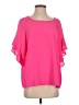 Umgee 100% Polyester Pink Short Sleeve Blouse Size S - photo 1