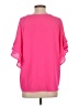 Umgee 100% Polyester Pink Short Sleeve Blouse Size S - photo 2