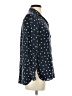 J.Crew 100% Silk Polka Dots Blue Long Sleeve Silk Top Size 2 - photo 4