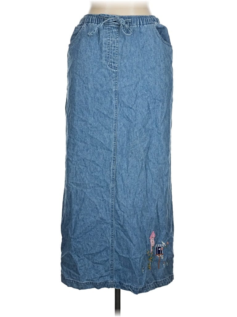 Pre-owned Quacker Factory Denim Skirt In Blue