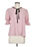 Shein 100% Polyester Pink Short Sleeve Blouse Size 6 - photo 1