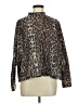 Zara Basic Animal Print Brown Long Sleeve Blouse Size M - photo 1