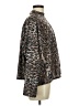 Zara Basic Animal Print Brown Long Sleeve Blouse Size M - photo 4