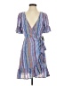 Express 100% Viscose Stripes Blue Cocktail Dress Size XXS - photo 1
