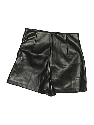 Aqua Faux Leather Skirt (view 2)