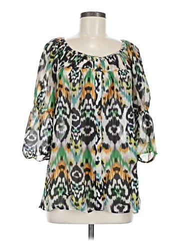 Vanessa Virginia 3/4 Sleeve Silk Top (view 1)