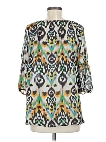Vanessa Virginia 3/4 Sleeve Silk Top (view 2)
