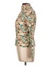 Left Coast by Dolan Floral Teal Long Sleeve Blouse Size L - photo 5