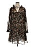 MNG Floral Black Casual Dress Size 14 - photo 1