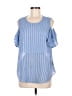 Attention 100% Polyester Blue Sleeveless Blouse Size M - photo 1