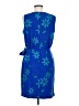 Sag Harbor 100% Polyester Tropical Blue Casual Dress Size 8 - photo 2