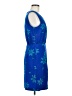 Sag Harbor 100% Polyester Tropical Blue Casual Dress Size 8 - photo 4