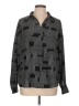 Rafaella 100% Polyester Houndstooth Gray Long Sleeve Blouse Size L - photo 1