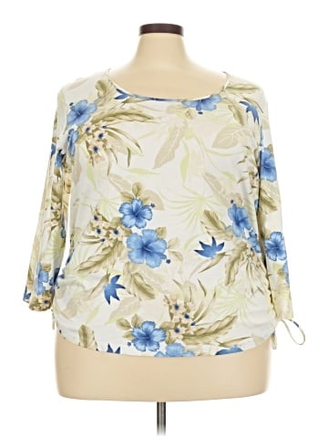 Caribbean Joe 3/4 Sleeve Blouse (view 1)