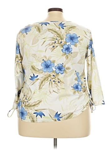 Caribbean Joe 3/4 Sleeve Blouse (view 2)