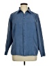 SONOMA life + style 100% Polyester Solid Blue Long Sleeve Blouse Size 1X - photo 1