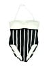 Unbranded Stripes Green Ivory One Piece Swimsuit Size 16 - photo 1