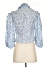 Zara Blue 3/4 Sleeve Button-Down Shirt Size XS - photo 2