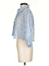 Zara Blue 3/4 Sleeve Button-Down Shirt Size XS - photo 5